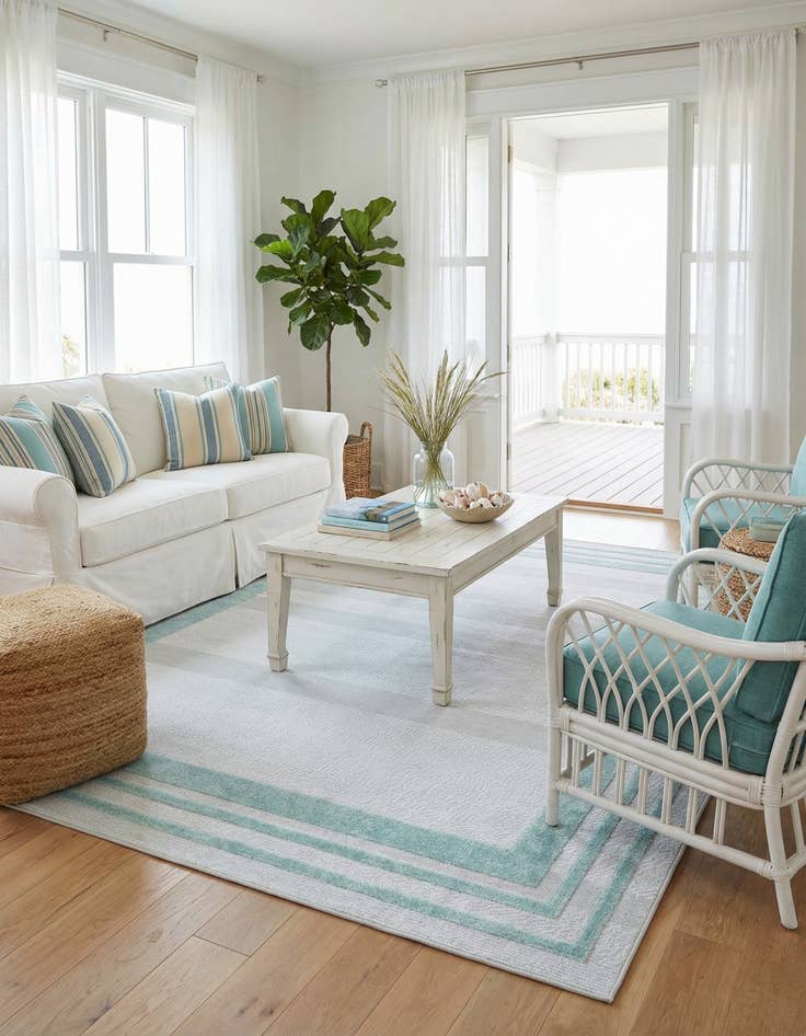 Detail image of 7' 10 x 10'  Washable Aruba Indoor / Outdoor Rug