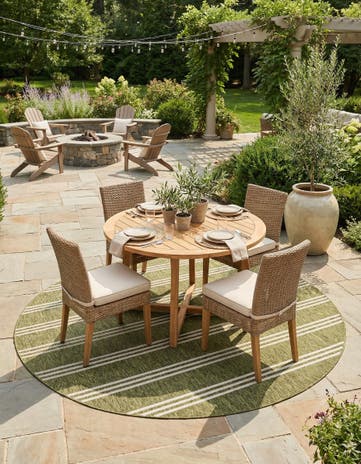 10' 8 x 10' 8 Easy-Clean Jill Zarin Anguilla Indoor / Outdoor Round Rug