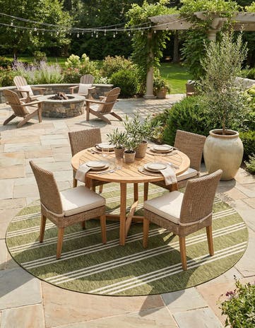 10' 8 x 10' 8 Easy-Clean Jill Zarin Anguilla Indoor / Outdoor Round Rug