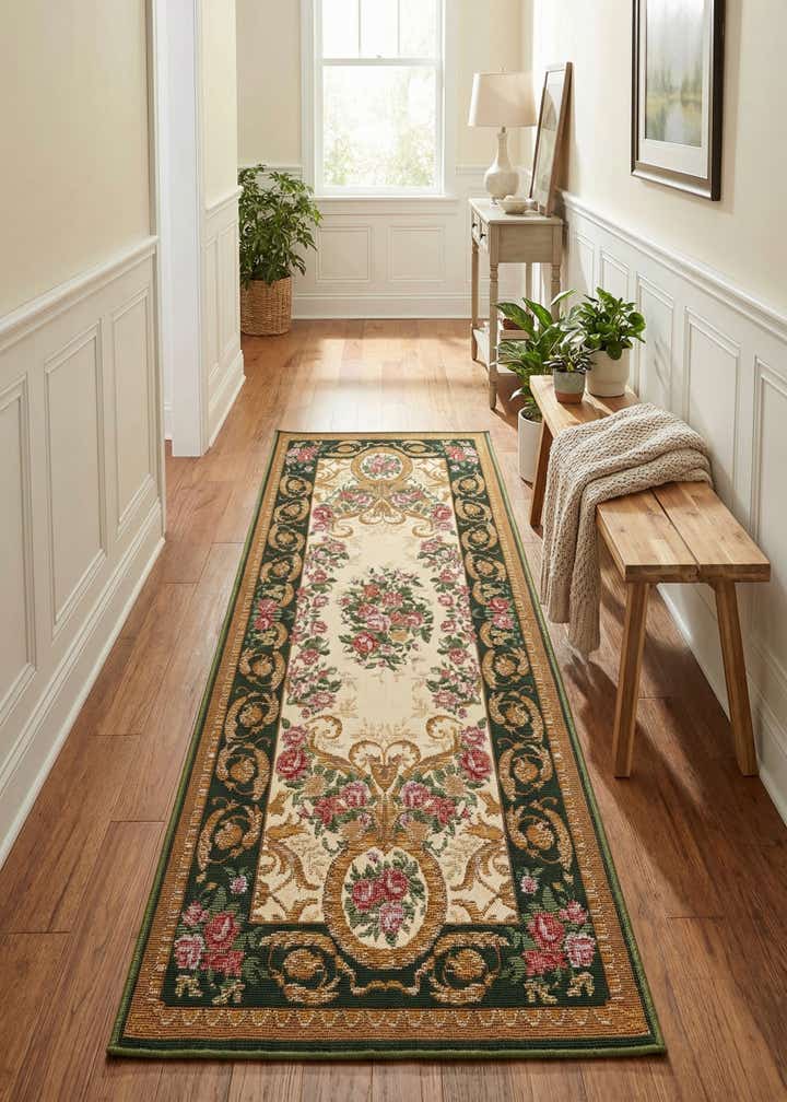 2' x 5' Easy-Clean Traditional Indoor / Outdoor Runner Rug