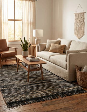 4' 1 x 6' 1 Hand Woven Chunky Jute Rug