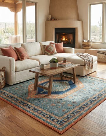 10' x 10' Easy-Clean Baja Indoor / Outdoor Square Rug