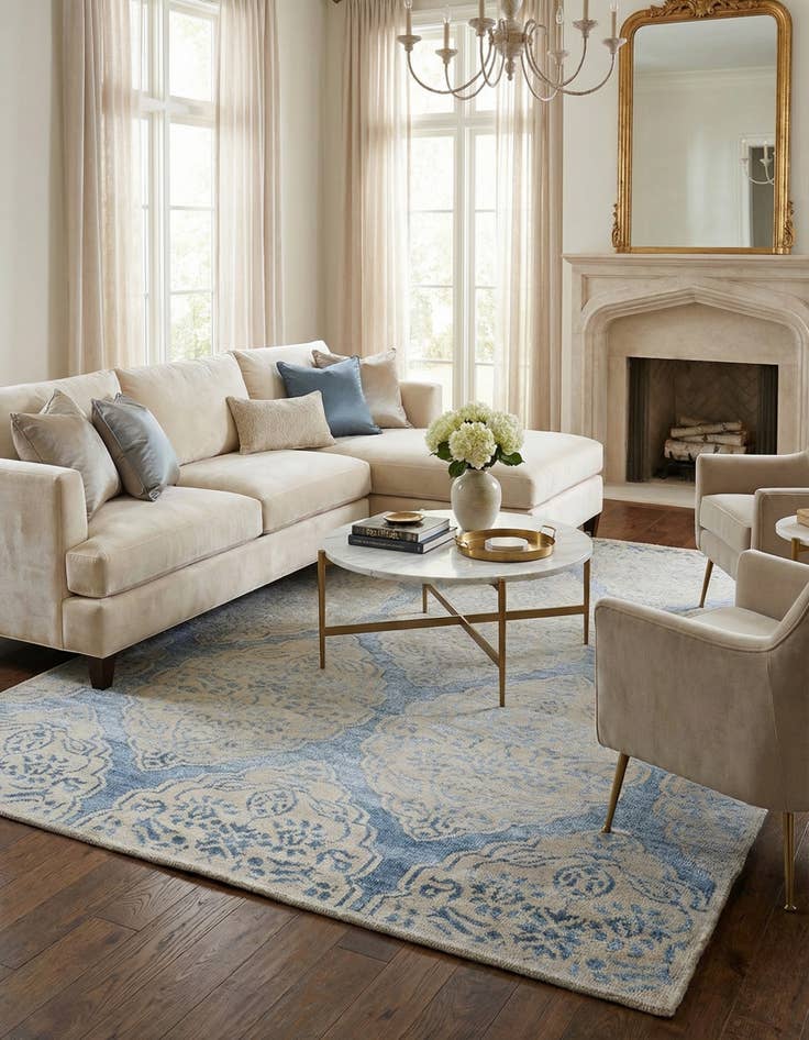 Detail image of 7' 10 x 9' 8  Hand Knotted Darya Rug