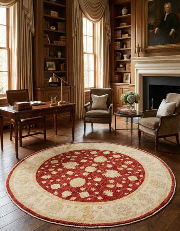 6' 7 x 6' 8 Kaizar Wool Round Rug