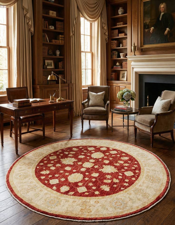 Detail image of 6' 7 x 6' 8 Kaizar Wool Round Rug