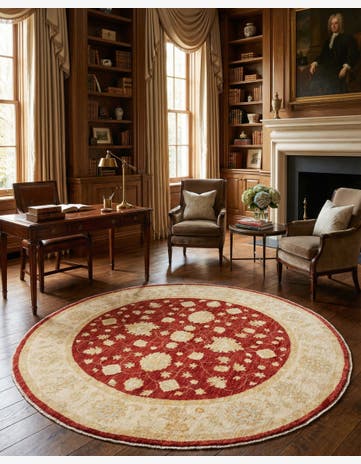 6' 7 x 6' 8 Kaizar Wool Round Rug