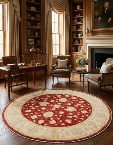 6' 7 x 6' 8 Kaizar Wool Round Rug