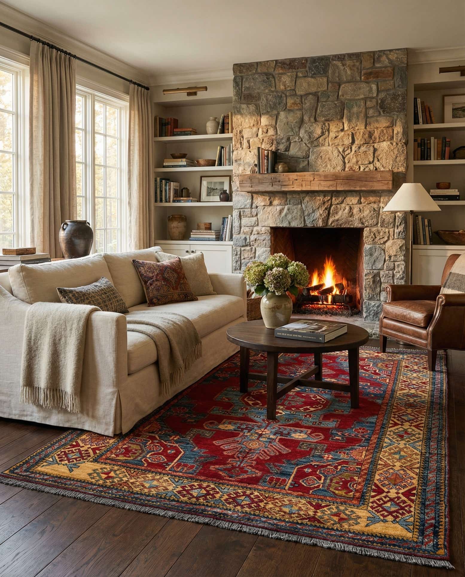 5' 1 x 7' 4 Hand Knotted Kazak Wool Rug