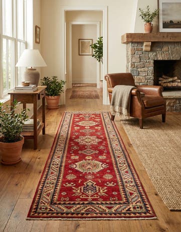2' 8 x 9' 8 Hand Knotted Kazak Runner Rug