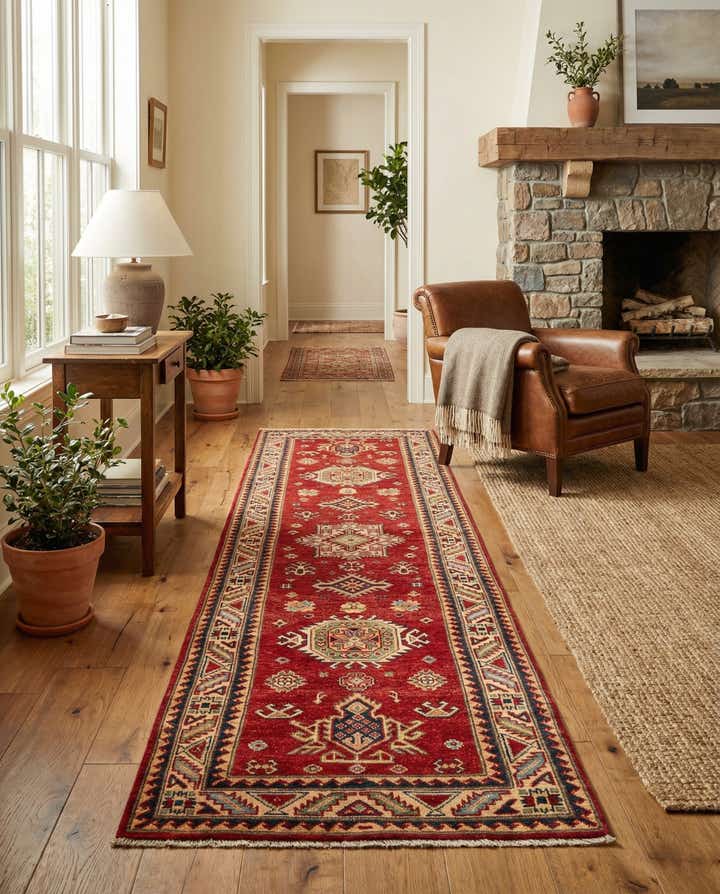 2' 8 x 9' 8 Hand Knotted Kazak Runner Rug