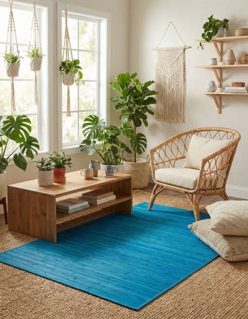 Blue Bamboo Rug