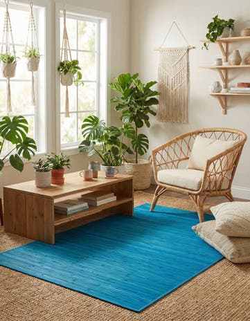Blue Bamboo Rug