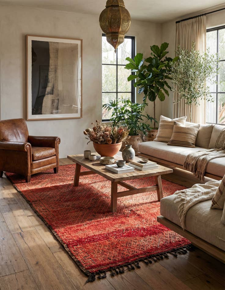 Detail image of  5' 9 x 9' 10 Berber Rug