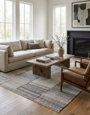 8' 9 x 9' 9 Hand Woven Kilim Modern Wool Rug