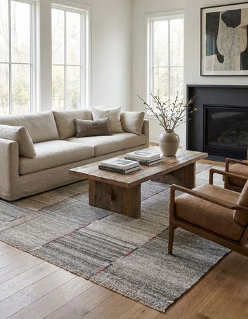 8' 9 x 9' 9 Hand Woven Kilim Modern Wool Rug
