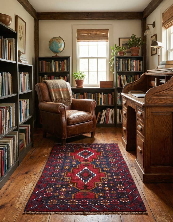 Detail image of 2' 10 x 4' 8  Hand Knotted Balouch Persian Wool Rug