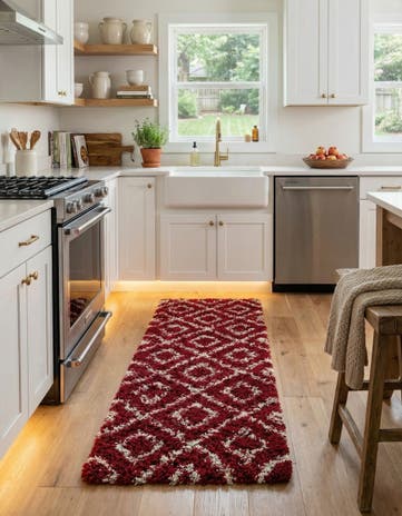2' x 5' Lattice Shag Runner Rug