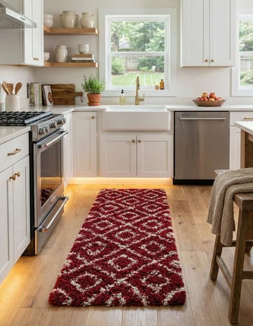2' x 5' Lattice Shag Runner Rug