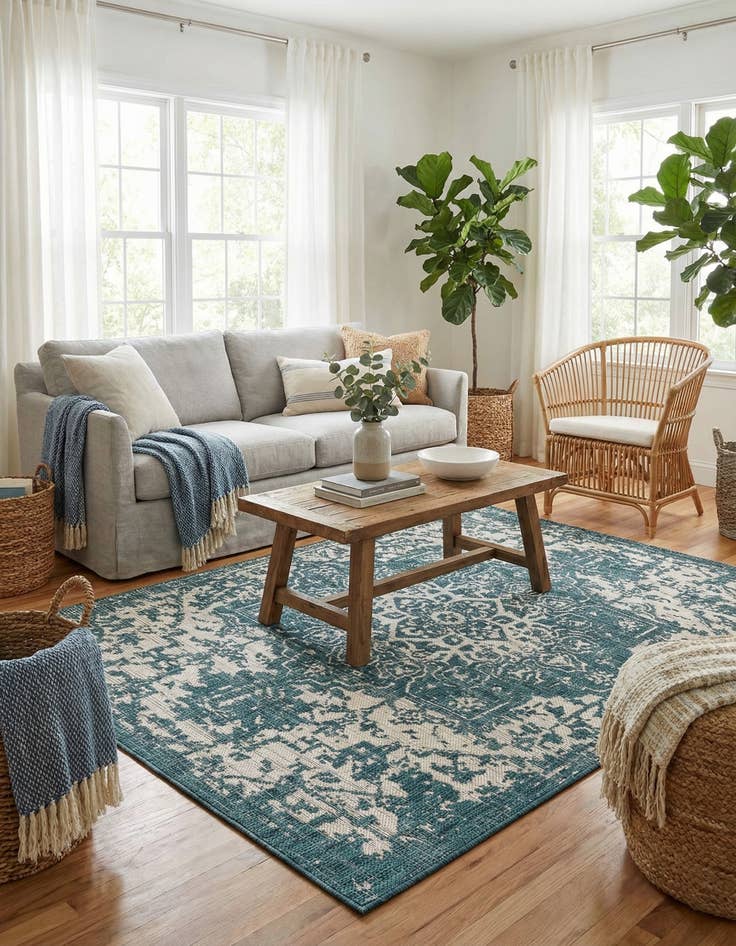 Detail image of 4' x 6'  Washable Jill Zarin Dubai Indoor / Outdoor Rug