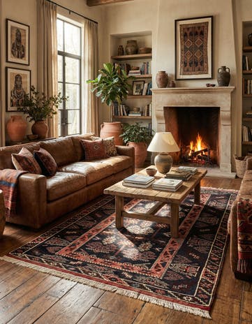 4' x 6' 3 Hand Knotted Shiraz Persian Wool Rug