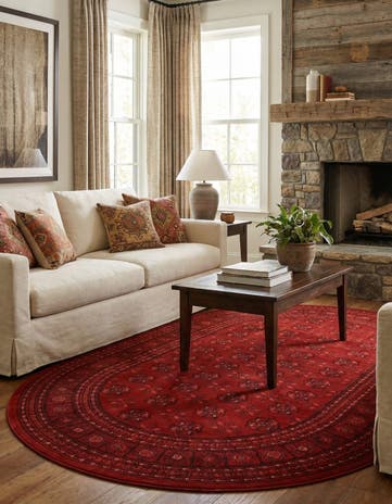 5' 3 x 8' Bokhara Oval Rug