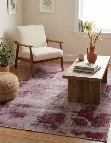 4' 8 x 6' 4 Hand Knotted Ultra Vintage Persian Wool Rug