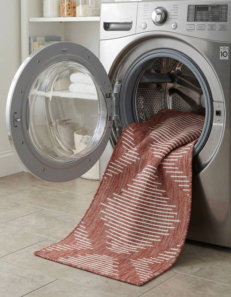 Detail image of  2' x 5' 3  Washable Modern Indoor / Outdoor Runner Rug