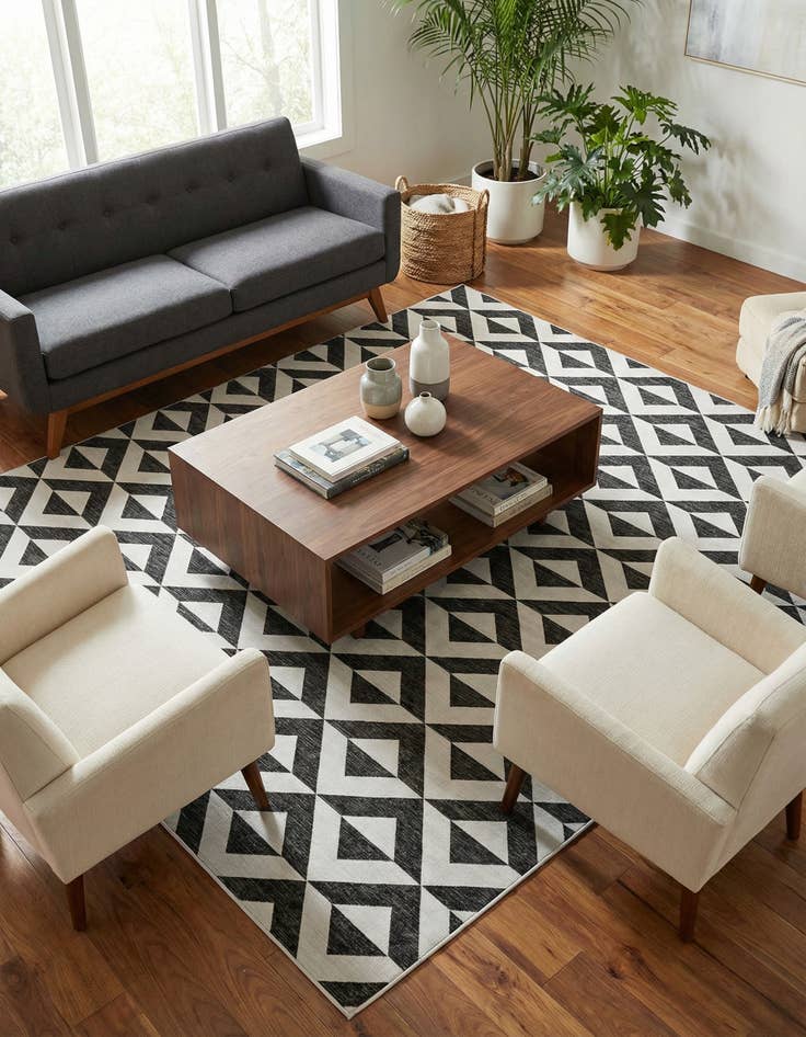 Detail image of 12' x 12'  Washable Jill Zarin Napa Indoor / Outdoor Square Rug