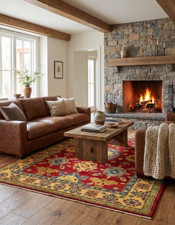 5' x 7' 2 Hand Knotted Kazak Rug