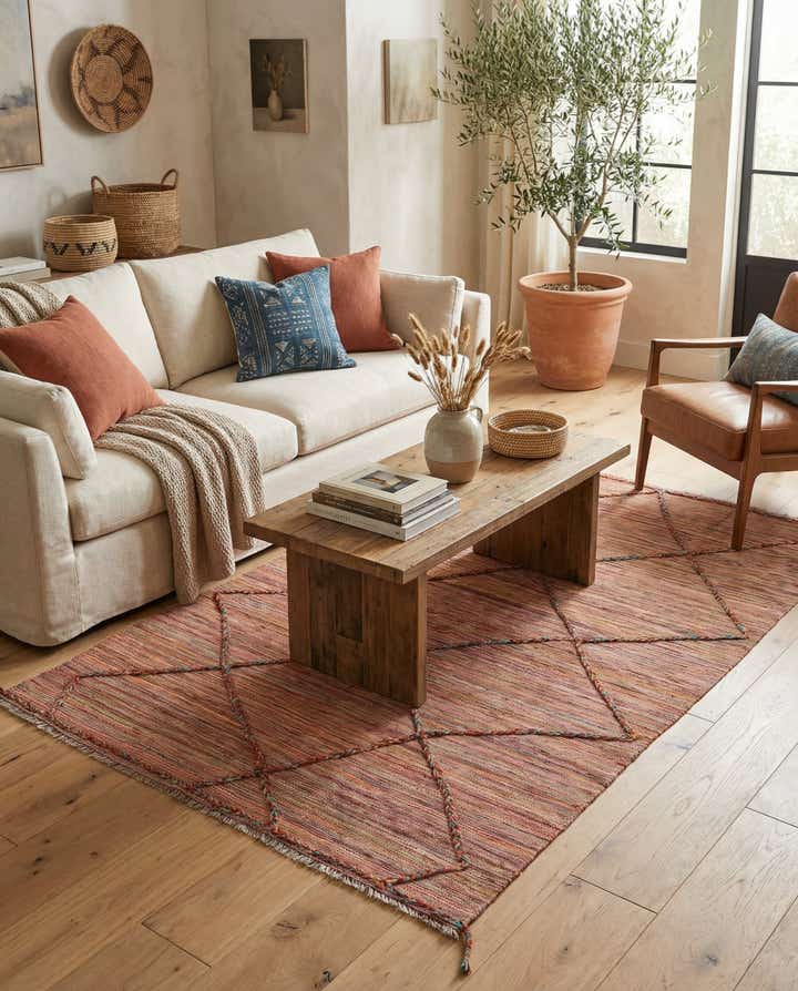 5' 3 x 8' Hand Knotted Moroccan Wool Rug