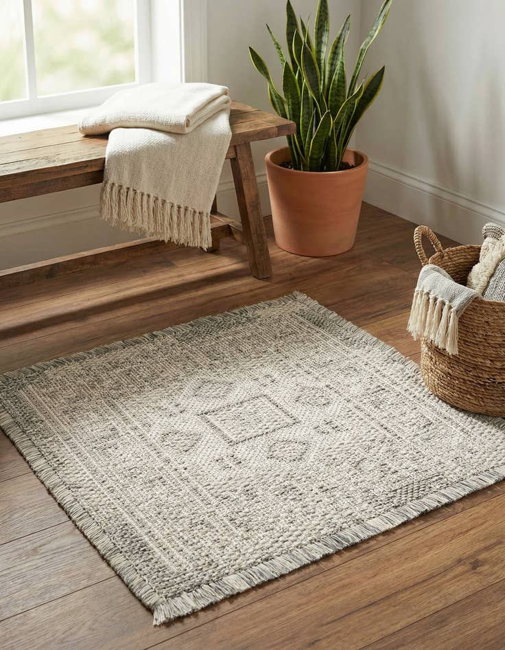 Detail image of 1' 4 x 1' 4  Washable Aztec Indoor / Outdoor Sample Rug
