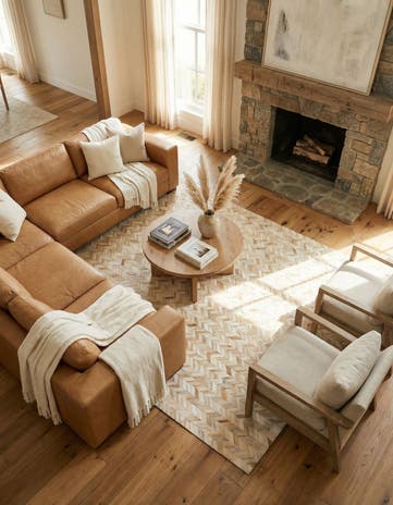5' 1 x 7' 11 Cowhide Stocks Rug