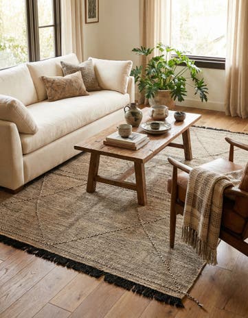 6' 1 x 7' 8 Hand Knotted Moroccan Wool Rug