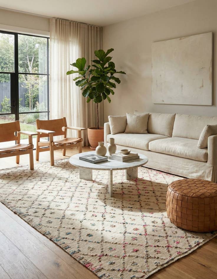 Detail image of 6' 6 x 9' 3  Hand Knotted Darya Wool Rug