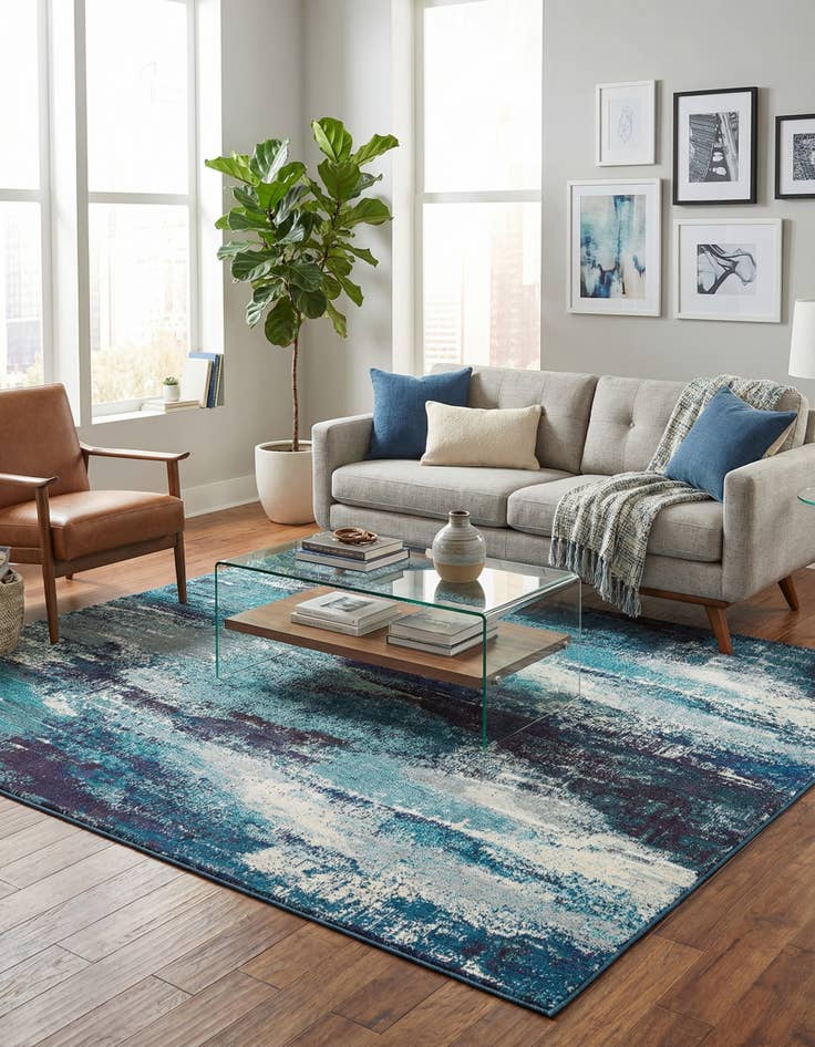 Detail image of  8' x 8'  Washable Sevilla Square Rug