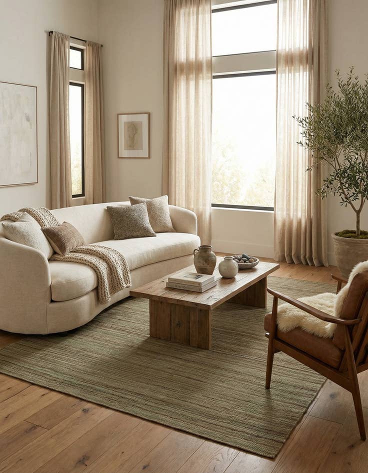 Detail image of 5' 9 x 7' 9  Hand Woven Kilim Modern Wool Rug