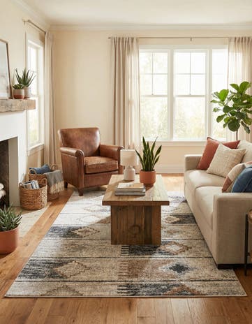 5' 3 x 8' Eco Southwestern Rug