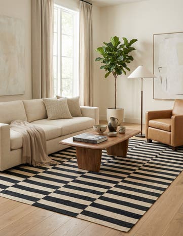 5' 4 x 7' 8 Hand Woven Kilim Modern Wool Rug