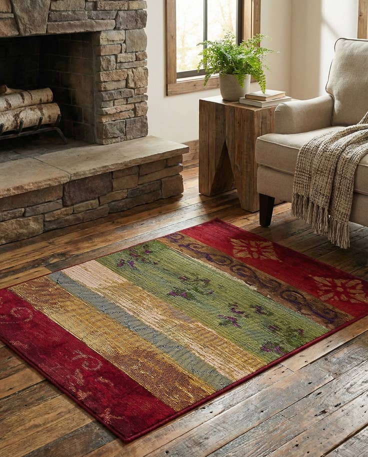 Detail image of 2' 2 x 3' Easy-Clean Modern Indoor / Outdoor Rug