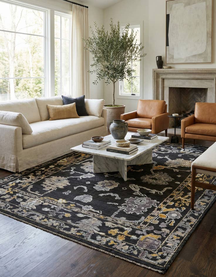 Detail image of 8' x 10' 3 Hand Knotted Moroccan Wool Rug