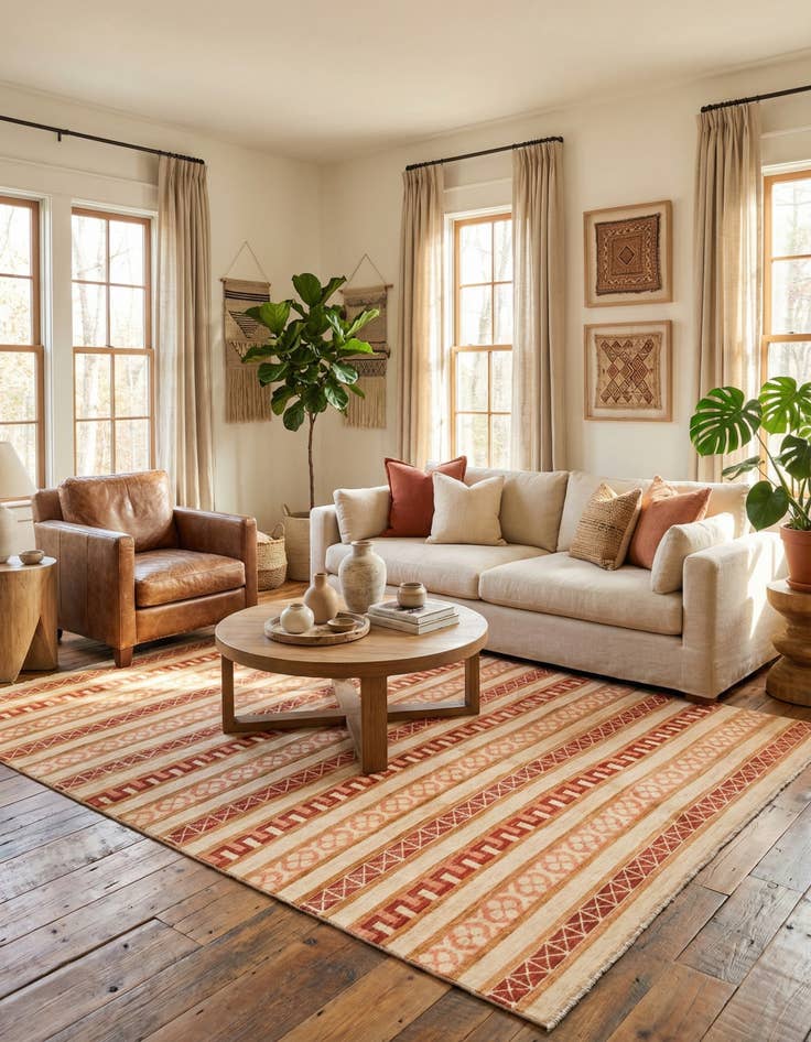 Detail image of 5' 9 x 8' 10  Hand Knotted Modern Ziegler Rug