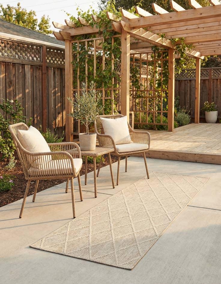 Detail image of 2' x 8'  Washable Sabrina Soto Indoor / Outdoor Runner Rug