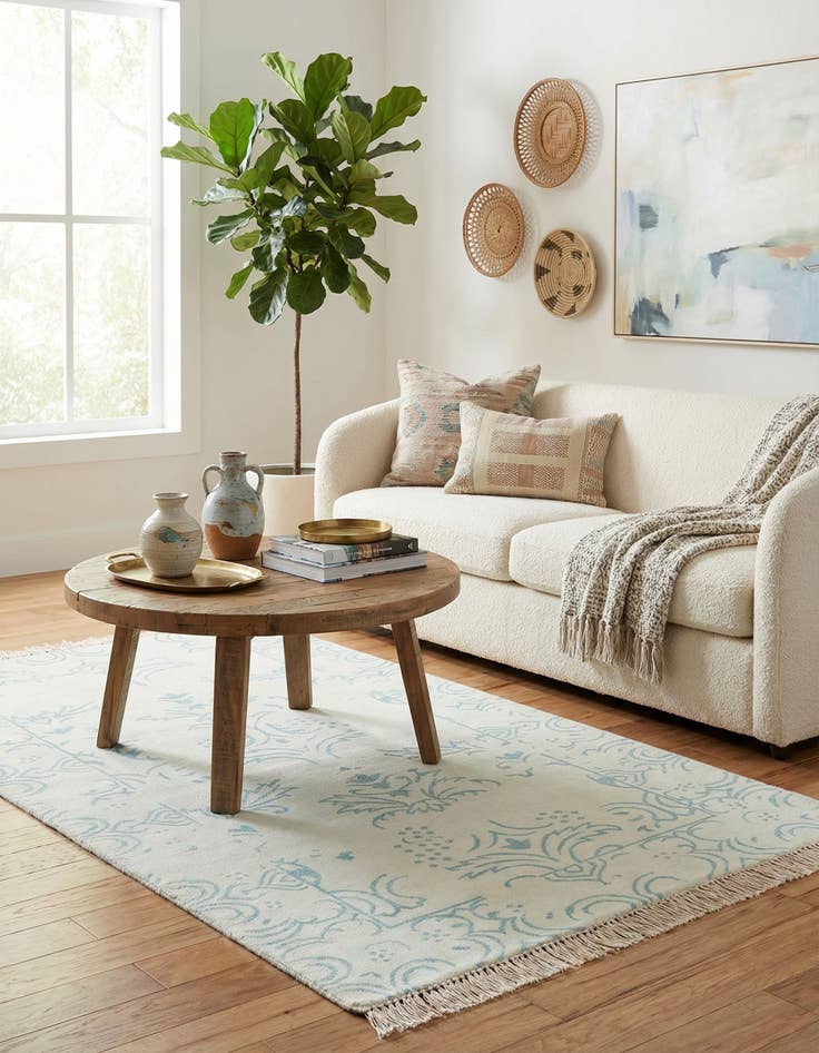 Detail image of 2' 7 x 5'  Hand Knotted Darya Wool Rug