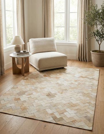 4' 1 x 5' 11 Cowhide Stocks Rug