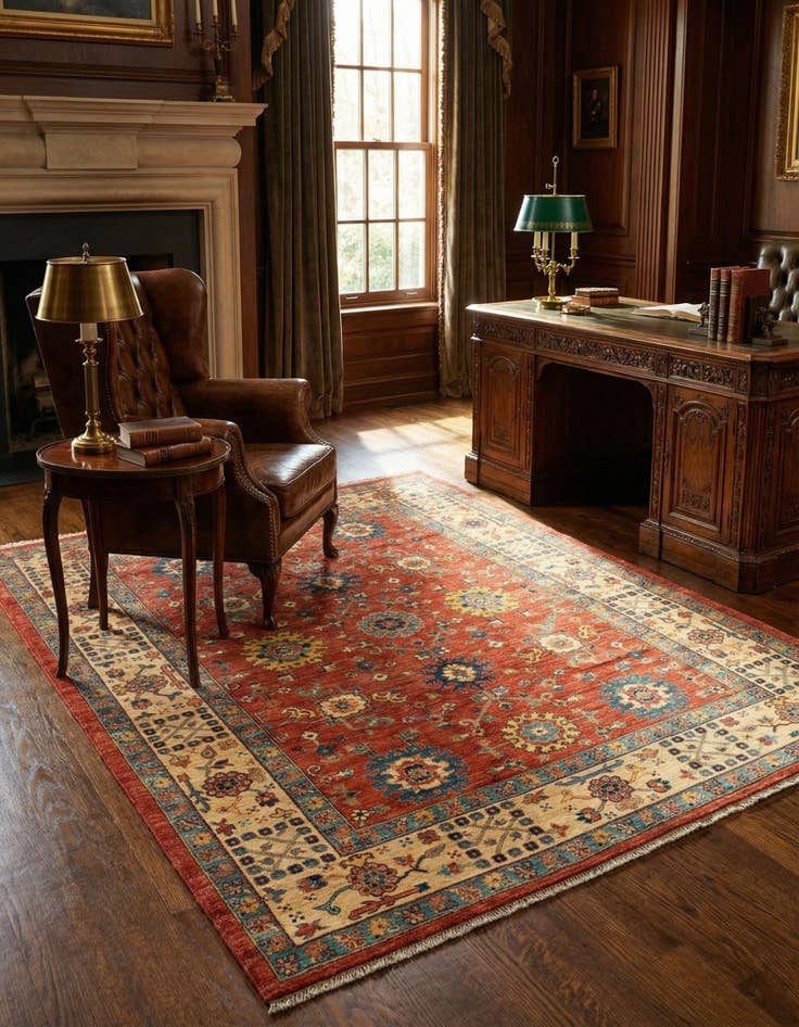 Detail image of 6' 3 x 7' 8 Serapi Wool Rug