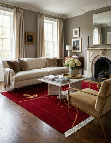 5' 7 x 7' 10 Hand Knotted Darya Wool Rug