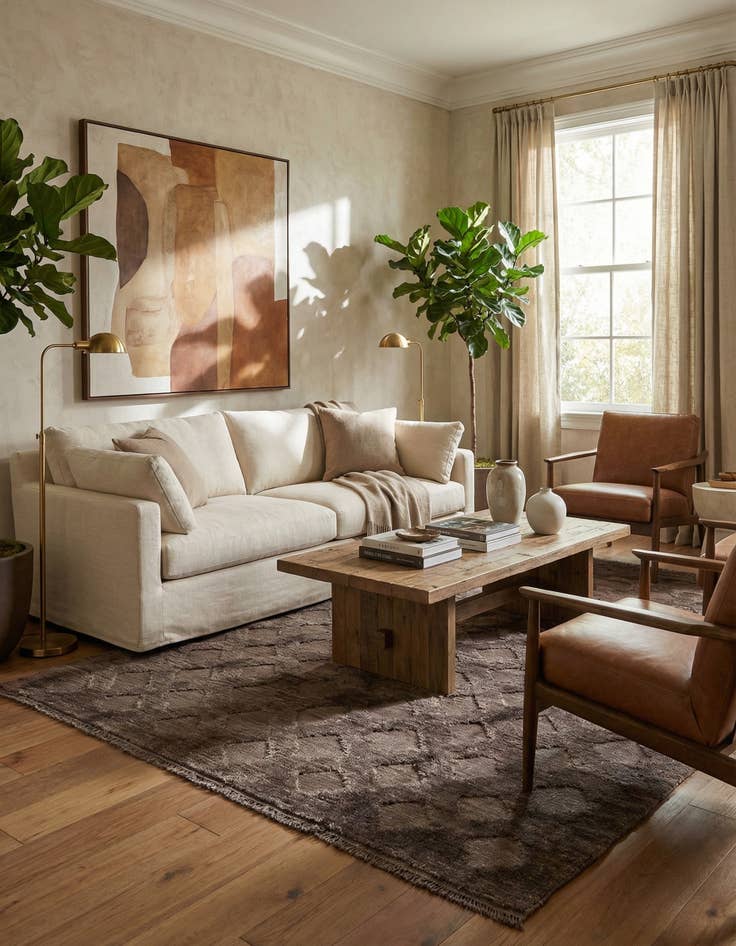 Detail image of 5' 9 x 8'  Hand Knotted Moroccan Wool Rug