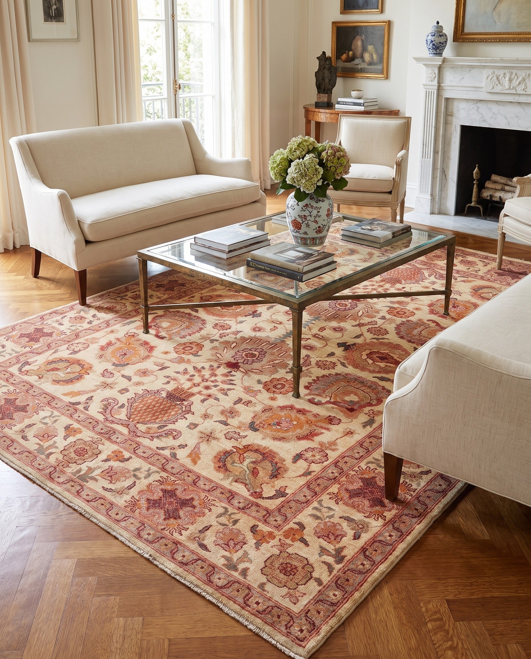 180cm x 240cm Hand Knotted Ziegler Rug