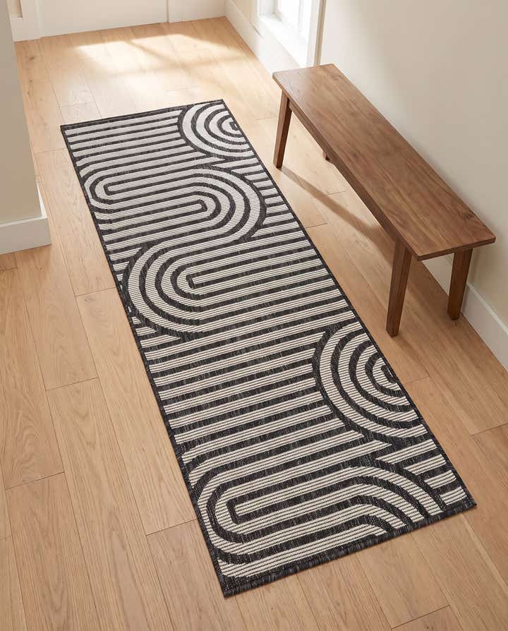 2' x 5' 3 Easy-Clean Modern Indoor / Outdoor Runner Rug