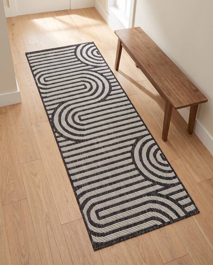 Detail image of 2' x 5' 3 Easy-Clean Modern Indoor / Outdoor Runner Rug